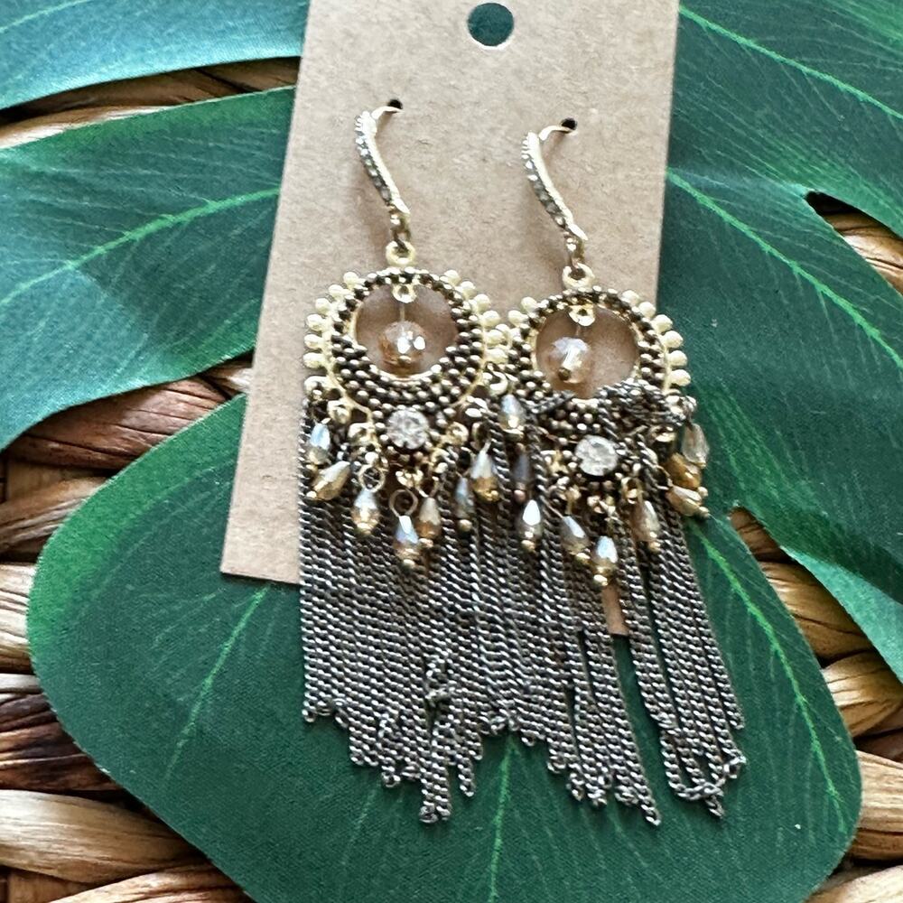BOGO FREE GOLDEN Vintage chain dangly earrings